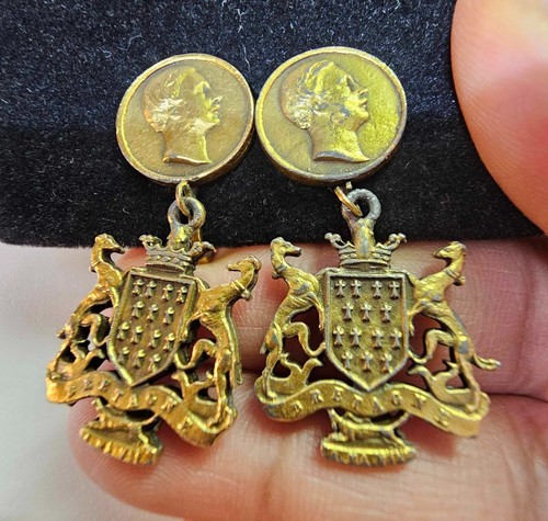 Goldtone screwback earrings - goldtone,